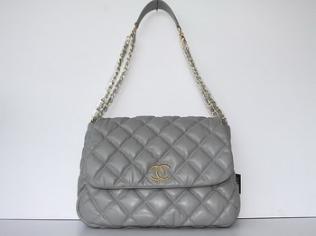 7A Discount Chanel Cambon Quilted Lambskin Hobo Bag 46956 Grey